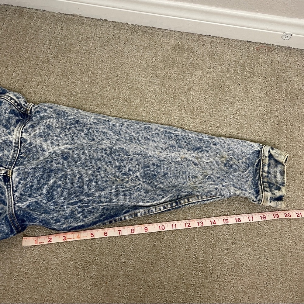 Levis Denim Bleached Jacket Vintage Size Large - Picture 9 of 10
